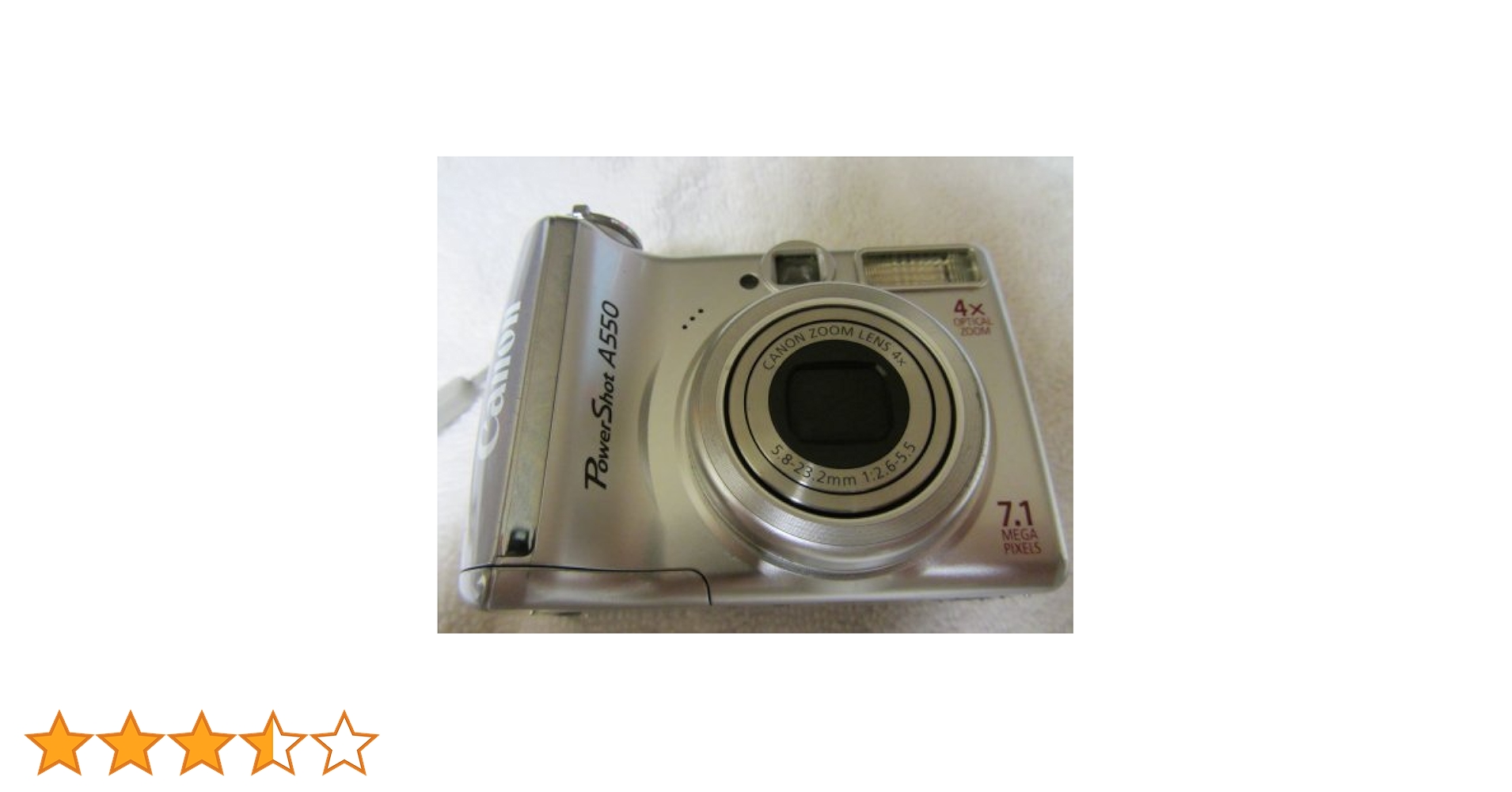 動作品　Canon PowerShot A550 7.1メガピクセル Amazon Canada: Canon PowerShot A550 7.1MP Digital Camera